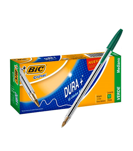 BOLIGRAFO BIC PUNTA MEDIA VERDE 1 BOLIGRAFO BIC PUNTA MEDIA VERDE
