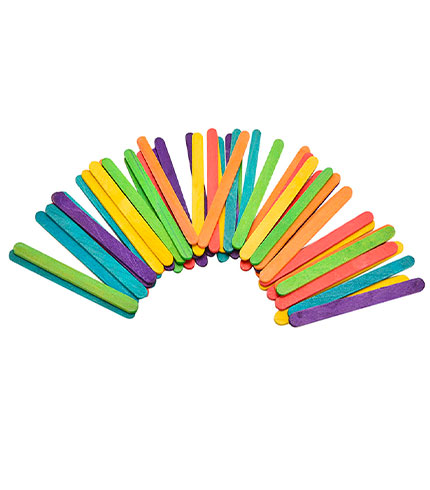 PALOS  DE HELADO COLORES X 80 UNDS