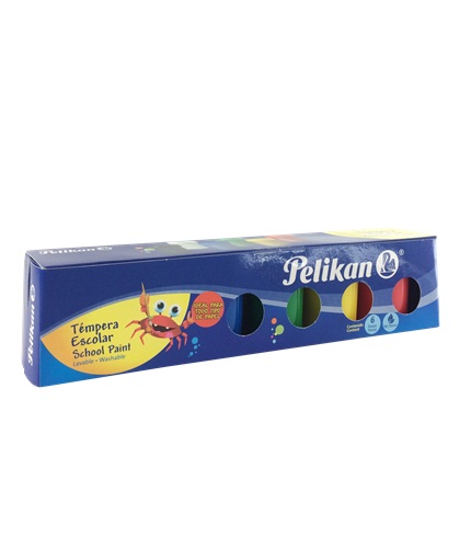 TEMPERA PELIKAN X 6 PINCEL + PALETA (40) 1 TEMPERA PELIKAN X 6 PINCEL + PALETA (40)