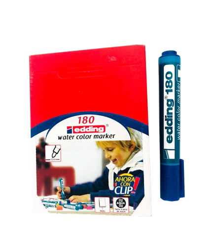 MARCADOR EDDING 180 AZUL P.R MARCADOR EDDING 180 AZUL P.R. B/AGUA (10)