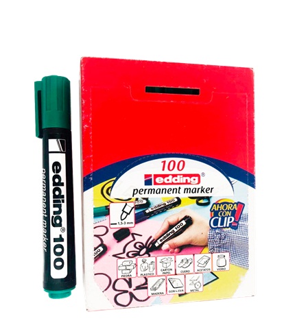 MARCADOR EDDING 100 VERDE PERM P.R MARCADOR EDDING 100 VERDE PERM P.R.
