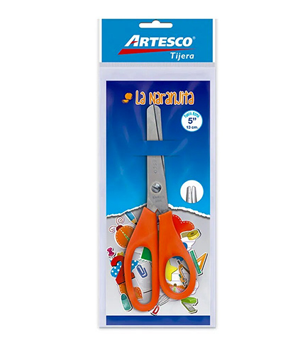TIJERAS ARTESCO ESCOLAR LA NARANJITA  5"  (12-120)
