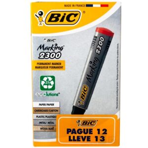 MARCADOR BIC PERMANENTE 2300 ROJO P.C.