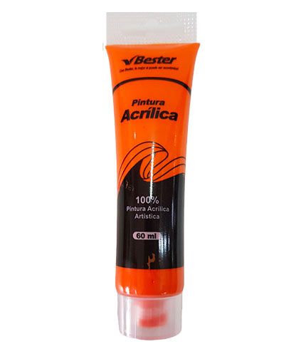 PINTURA ACRILICA BESTER DE 60 ML. NARANJA (30)