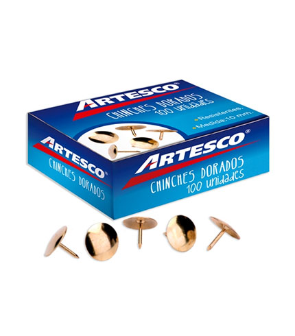 CHINCHES ARTESCO DORADOS X 100 (10) 1 CHINCHES ARTESCO DORADOS X 100 (10)