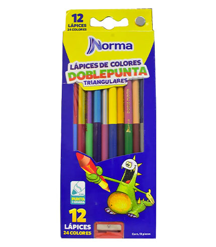 PINTURA NORMA  X 12 C. LARGA DOBLE PUNTA (BLT=48)