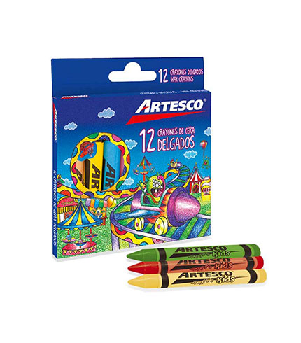 CRAYONES ARTESCO ESCOLAR X 12 COLORES 1 CRAYONES ARTESCO ESCOLAR X 12 COLORES