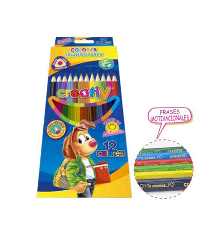 PINTURA CREATIV X 12 COLORES  LARGA (12-240)