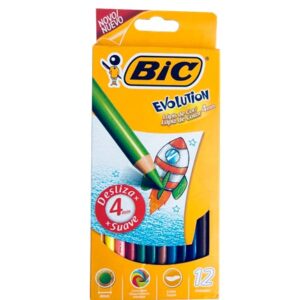 PINTURA BIC LARGA MINA 4mm EVOLUT. X 12 C.