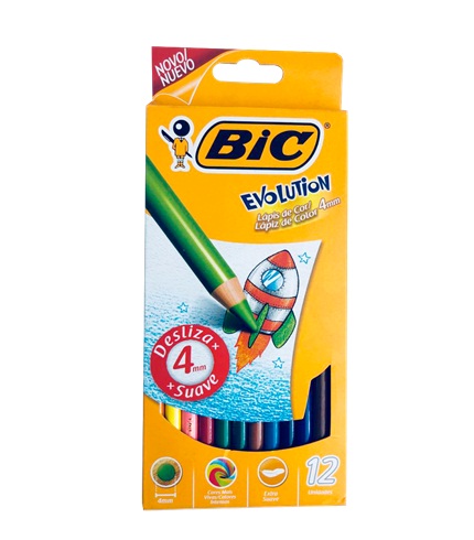 PINTURA BIC LARGA MINA 4mm EVOLUT. X 12 C PINTURA BIC LARGA MINA 4mm EVOLUT. X 12 C.