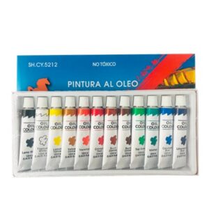 PINTURA AL OLEO 12 ML  X 12 COLORES LANCER (6-60)