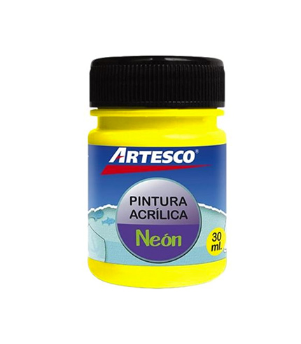PINTURA ARTESCO ACRILICA 30 ML AMARILLA NEON
