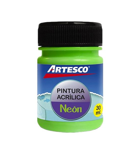 PINTURA ARTESCO ACRILICA 30 ML VERDE NEON