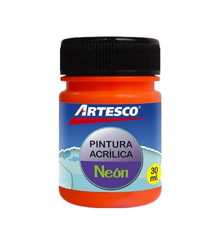 PINTURA ARTESCO ACRILICA 30 ML NARANJA NEON