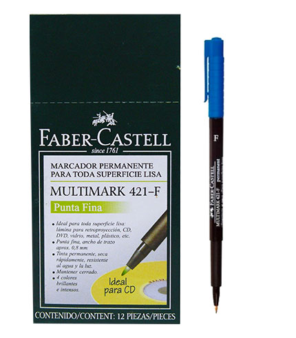 MARCADOR F/CASTEL PARA CD AZUL 421-F 0 MARCADOR F/CASTEL PARA CD AZUL 421-F 0.8mm (12)