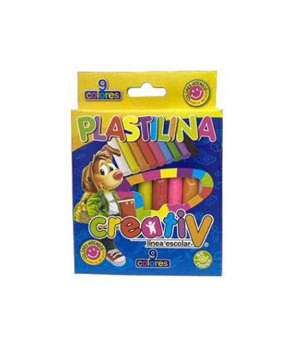 07673 PLASTILINA CREATIV X 9 COLORES CORTA (296) - Image 1